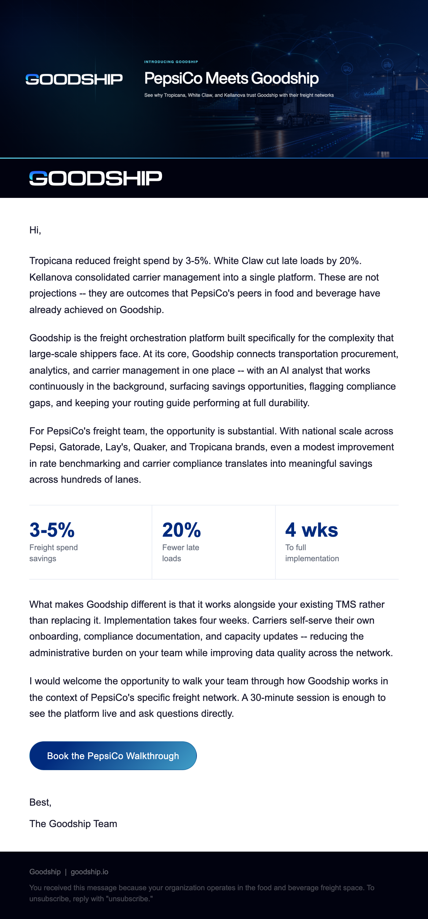 PepsiCo Nurture Email 1